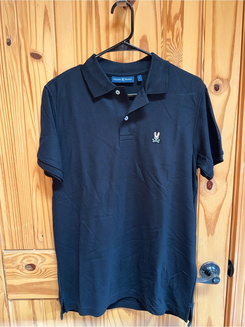 Psycho Bunny Black Men's Polo with Embroidered Bunny Logo